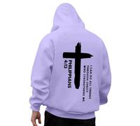Générique Sweat-Shirt à Capuche décontracté à Manches Longues pour Homme, imprimé Dieu, Confortable Quotidien Sweats Capuche pour Hommes Zippés vers Haut (Purple, XXXL)