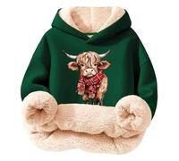Générique Sweat-Shirt à Capuche doublé Polaire pour Filles, Pull Doux et Chaud avec imprimés Mignons, idéal pour Tout-Petits et Adolescentes, Confortable pour l'école et Les Loisirs (GN1, 5-6 Years)