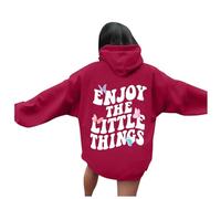 Générique Sweat-Shirt à Capuche pour Femmes Little Things - Vêtement décontracté Confortable et stylé pour Un Quotidien Tendance (Red, M)