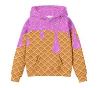 Générique Sweat-Shirt Capuche pour Fille,Chaud Pull Hauts Confortable Elégant Sportswear Léger Manches Longues Sweat Printemps et Automne Décontracté Super Douce Chaude Fille Ado 7-14 Ans