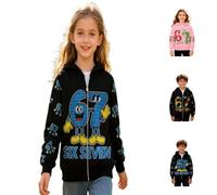 Générique Sweat-Shirt Enfant 67 Meme Sweat à Capuche Fille Garçon Imprimé Sweats Enfants Mode Filles Mignon Manches Longues Hauts Décontracté Hoodie Confortable