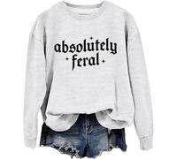 Générique Sweat-Shirt féminin sans Capuche à Coupe décontractée avec Impression intégrale pour Un Confort Quotidien et Polyvalent (White1, XXL)