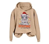 Générique Sweat Shirt Femme Je Veux Faire Un Hippopotame avec Capuche Haut Décontracté pour L Hiver Et Les Fêtes
