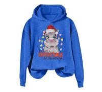 Générique Sweat Shirt Femme Je Veux Faire Un Hippopotame avec Capuche Haut Décontracté pour L Hiver Et Les Fêtes