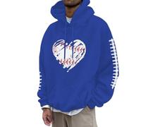 Générique Sweat-Shirt Homme Entretien simplifié - sèche Rapidement sans Repassage Pulls décontractés avec imprimé Football, Coupe Ample, pour Un Confort Optimal en Automne et en Hiver (BU1, XL)