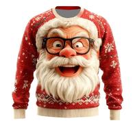 Générique Sweat-Shirt Homme Manches Longues col Rond sans Capuche Pull Doux décontracté pour fêtes Confortable Chaud doublé Polaire idéal Quotidien Automne Hiver (Watermelon Red, XXXXL)