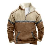 Générique Sweat-Shirt Homme Manches Longues Confortable Décontracté Respirant Léger Sweat à Capuche Absent Mode Printemps Automne Sport (Khaki, XL)