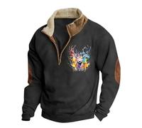 Générique Sweat-Shirt Homme Manches Longues Décontracté Respirant Léger Sweat à Capuche Absent Sportif Confortable Tendance Mode Urbaine (Black, L)