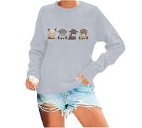 Générique Sweat-Shirt imprimé Lettres Tendance Automne-Hiver, Coupe Ample et décontractée, Pull Confortable à col Rond et Manches Longues, idéal Quotidien.-304