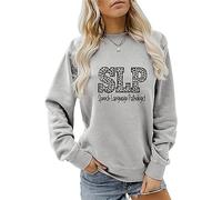 Générique Sweat-Shirt pour orthophoniste drôle léopard imprimé SLP Chemise Cadeau Femme décontracté col Rond Pull Tops