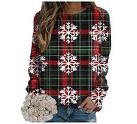 Générique Sweat Shirt sans Capuche Femme Pull Polaire Femme Hiver Chaud Chic Flocage Velours Look Chic Et Confortable Sweat Shirt De Noël pour Soirée Festive Tenue Vacances Confort