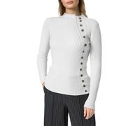 Générique Sweater Femme Hiver à Demi-col Montant et Boutons, Top Style plébé, uni, Chaud et Confortable, Parfait pour Un Look raffiné, idéal pour Un Usage Quotidien. n149