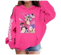 Générique Sweats à Capuche D-Demons H-Hunters Merch pour Fille Imprimés Huntr/X Pull à Manches Longues Hauts Décontractés Hoodies