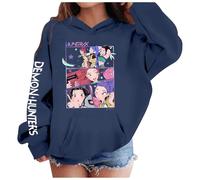 Générique Sweats à Capuche D-Demons H-Hunters Merch pour Fille Imprimés Huntr/X Pull à Manches Longues Hauts Décontractés Hoodies