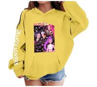 Générique Sweats à Capuche D-Demons H-Hunters Merch pour Fille Imprimés Huntr/X Pull à Manches Longues Hauts Décontractés Hoodies