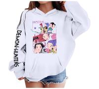 Générique Sweats à Capuche D-Demons H-Hunters Merch pour Fille Imprimés Huntr/X Pull à Manches Longues Hauts Décontractés Hoodies