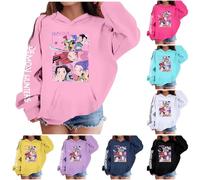 Générique Sweats à Capuche D-Demons H-Hunters Merch pour Fille Imprimés Huntr/X Pull à Manches Longues Hauts Décontractés Hoodies