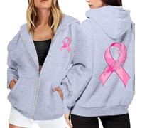 Générique Sweats À Capuche Femme Cancer du Sein Femmes Vêtements Pulls, Gilets Et De Sport pour Top Sweat a Veste Vetement en Zippé Sweat-Shirt Sportswear Hoodie Vêtement Sweatshirt Blousons