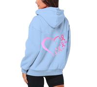 Générique Sweats À Capuche Femme Cancer du Sein Sweat Vêtements Veste Zippée en Zippé Sweat-Shirt pour a Femmes Vest Sport Top Blouson Legere Ete Sweet Vetements Sweatshirt Vetement De Vêtement