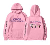 Générique Sweats à Capuche Femme Korean Idol Demon Movie Kpop Hunters Style Streetwear Imprimés d'anime Longues Sweat-Shirt avec Poches