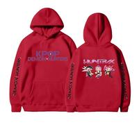Générique Sweats à Capuche Femme Korean Idol Demon Movie Kpop Hunters Style Streetwear Imprimés d'anime Longues Sweat-Shirt avec Poches