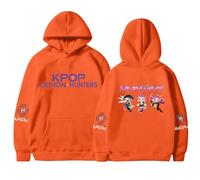 Générique Sweats à Capuche Femme Korean Idol Demon Movie Kpop Hunters Style Streetwear Imprimés d'anime Longues Sweat-Shirt avec Poches