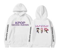 Générique Sweats à Capuche Femme Korean Idol Demon Movie Kpop Hunters Style Streetwear Imprimés d'anime Longues Sweat-Shirt avec Poches