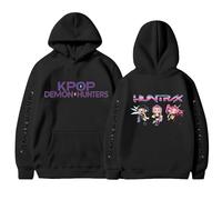 Générique Sweats à Capuche Femme Korean Idol Demon Movie Kpop Hunters Style Streetwear Imprimés d'anime Longues Sweat-Shirt avec Poches