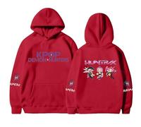 Générique Sweats à Capuche Femme Korean Idol Demon Movie Kpop Hunters Style Streetwear Imprimés d'anime Longues Sweat-Shirt avec Poches