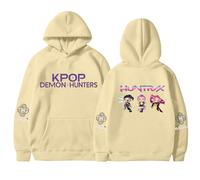 Générique Sweats à Capuche Femme Korean Idol Demon Movie Kpop Hunters Style Streetwear Imprimés d'anime Longues Sweat-Shirt avec Poches