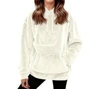 Générique Sweats À Capuche Femme Pull pour Chat avec Grande Kangourou Poche Sweat Polaire Chien Titulaire Transporteur Pochette Pull Kangourou Chat pour Amoureux des Animaux Domestiques(Blanc,L)
