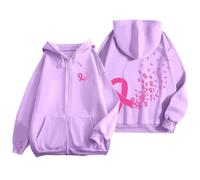 Générique Sweats À Capuche Femme Sweat Cancer du Sein Vetement Blousons Sweatshirt a Pulls, Gilets Et De Top Vêtements Vetements Zippé Femmes Veste Sport Legere Ete Sportswear Vest Sweet pour