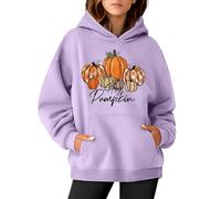 Générique Sweats À Capuche Femme Sweat Halloween Veste Sport Polaire Pull Plaid Sorcière Sweat-Shirt Manteau Pull-Over Blouson Vêtements Gilet Sweatshirt Squelette Light Violet 3XL