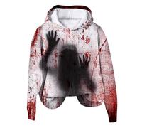 Générique Sweats À Capuche Femme Vêtements Halloween Women Hoodies Pull Plaid Sorcière Chic Élégant Hoodie avec Poche Super Soft Touch Sweat a Vetement Gilet Citrouille Le Noir L