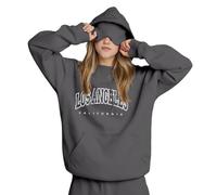 Générique Sweats à Capuche Femme Zippe Rose Ensemble Long 4XL, Sweat à Capuche avec Masque pour Les Yeux intégré Mode Avion de Voyage Gris XXL