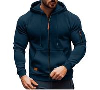 Générique Sweats à Capuche Homme Zippé Hiver Pull Veste de Sport Grandes Tailles Travail Hoodie Mode Baggy Streetwear Confortable Gilets et Sweats de Serrage