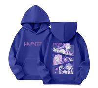 Générique Sweats à Capuche K Pop Demons Hunters Merch pour Fille Imprimés K-Pop Demon Hunter Huntrix Huntr/X Rumi Mira Zoey Pull à Manches Longues K Pop Witch Hauts Décontractés Demon Hoodie