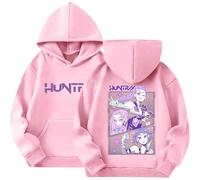 Générique Sweats à Capuche Kpop D-Demons Hunters Merch pour Fille Imprimés K-Pop Demon Hunter Huntrix Huntr/X Rumi Mira Zoey Pull à Manches Longues Kpop Witch Hauts Décontractés Demon Hoodie 2-14 Ans