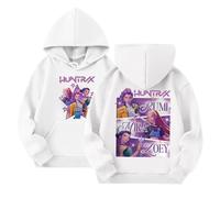 Générique Sweats à Capuche Kpop Demons Hunters Merch pour Fille Imprimés Huntrix Huntr/X Rumi Mira Zoey Pull à Manches Longues K Pop Hauts Décontractés Hoodie 7-8 Ans