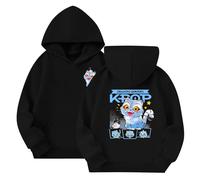 Générique Sweats à Capuche Kpop Demons Hunters Merch pour Fille Imprimés Huntrix Huntr/X Rumi Mira Zoey Pull à Manches Longues K Pop Hauts Décontractés Hoodie Unie Filles Garçons 7-8 Ans
