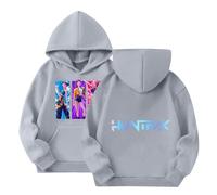 Générique Sweats à Capuche - - - - pour Fille Anime Imprimés Longues De-Mon Huntrix Sweatshirt Graphique Enfants Zoey Pulls À Motifs de Films Décontractés Hoodie