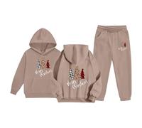 Générique Sweats sans Capuche Enfant Noël Quatre Saisons 2-12 Ans Sweat-Shirt GarçOn Chic Festival Mignon Dessins AniméS ImpriméS Personnalité Hauts Manches Longues DéContracté Ample (Khaki, 4-5 Ans)