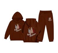 Générique Sweats sans Capuche Enfant Noël Quatre Saisons 2-12 Ans Sweat-Shirt GarçOn Chic Festival Mignon Dessins AniméS ImpriméS Personnalité Hauts Manches Longues DéContracté Ample (Brown, 4-5 Ans)