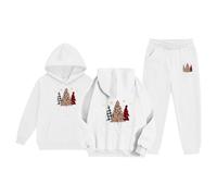 Générique Sweats sans Capuche Enfant Noël Quatre Saisons 2-12 Ans Sweat-Shirt GarçOn Chic Festival Mignon Dessins AniméS ImpriméS Personnalité Hauts Manches Longues DéContracté Ample (White, 4-5 Ans)