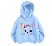 Générique Sweatshirt Capuche Fille Sportwear Fashion Trendy Confortable Elégant Sportswear Pullover Jogging Running Course Survêtement Sweat Graphique pour Enfants Ado 3-14 Ans