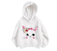 Générique Sweatshirt Capuche Fille Sportwear Fashion Trendy Confortable Elégant Sportswear Pullover Jogging Running Course Survêtement Sweat Graphique pour Enfants Ado 3-14 Ans