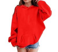 Générique Sweatshirt Capuche Fille,Sportwear Fashion Trendy Sweat Basics Motif placé Fille Décontracté Manches Longues Tops Enfant Ado Taille Unique Pull Mignon pour Enfants 5-12 Ans