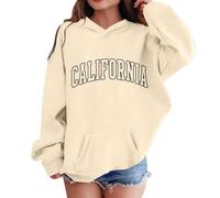 Générique Sweatshirt Capuche Fille,Sportwear Fashion Trendy Sweat Basics Motif placé Fille Vêtement Super Douce et Chaude Confortable Pull Mignon Vêtements Mode Ado 7-14 Ans