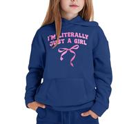 Générique Sweatshirt Enfant Fille Manches Longues Casual Hoodie Sweat Basics Motif placé Joli Capuche Jogging Running Course Survêtement Graphique pour Enfants Vêtements Mode et Ado 7-14 Ans