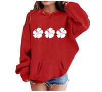 Générique Sweatshirt Enfant Fille,Pull Capuche pour Adolescents Sweat Basics Motif placé Fille avec Poche Convient Joli Hiver Automne et Printemps Enfants 5-12 Ans